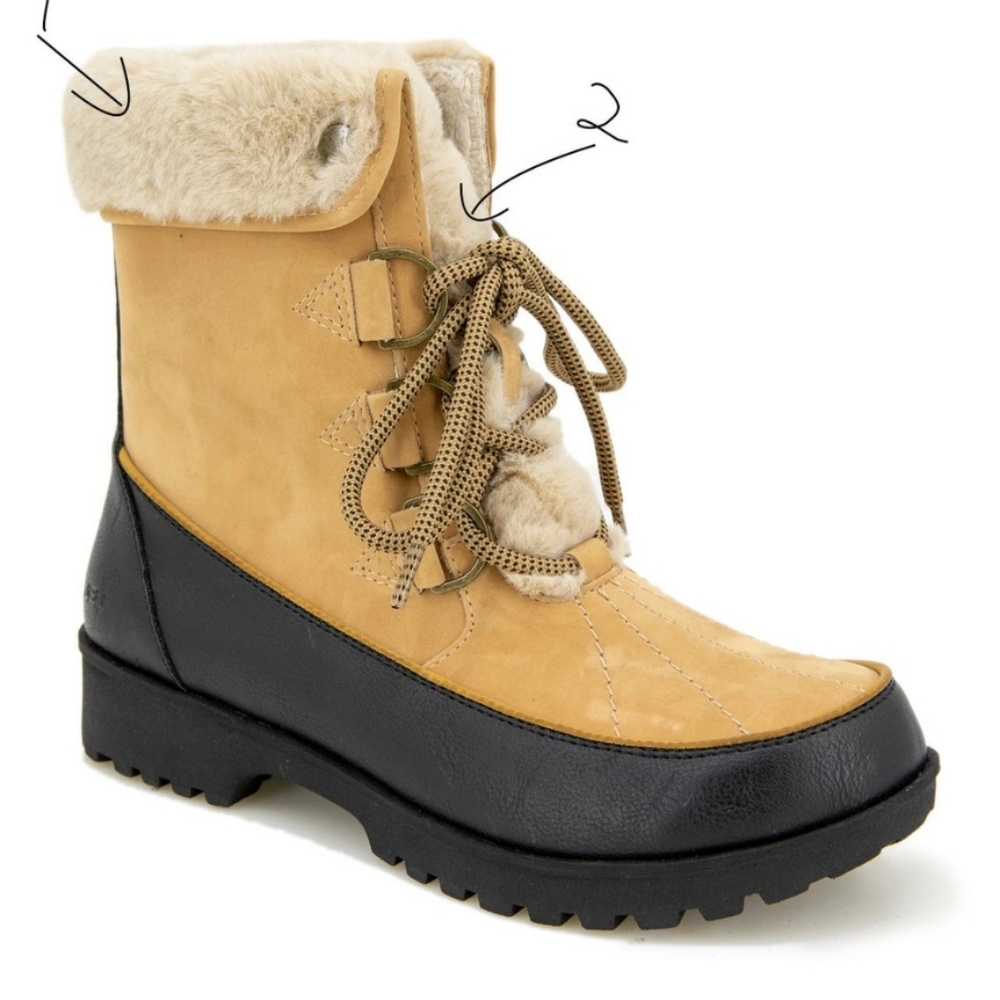 NEW JBU winter boots Southgate Tan Cozy Faux Fur Lining - Picture 2 of 9